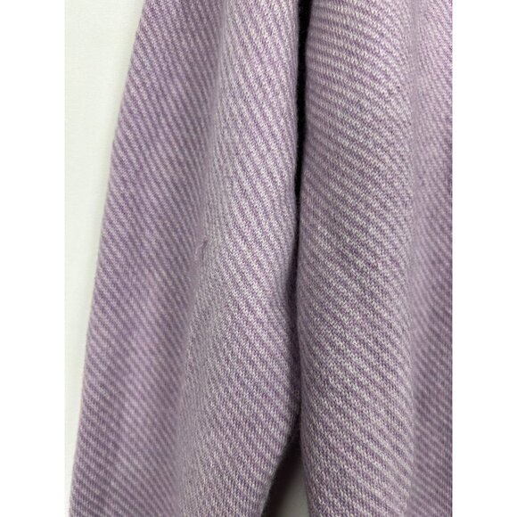 Vineyard Vines Women's Sweater 1/4 Zip 100% Extra Fine Merino Woll Large Purple - Picture 11 of 13